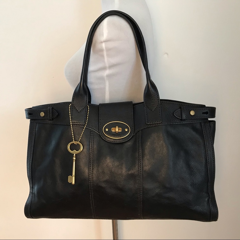 Fossil XL Black Vintage Revival Weekender/Tote